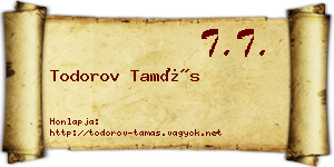 Todorov Tamás névjegykártya