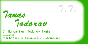 tamas todorov business card