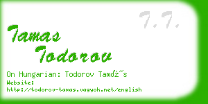 tamas todorov business card